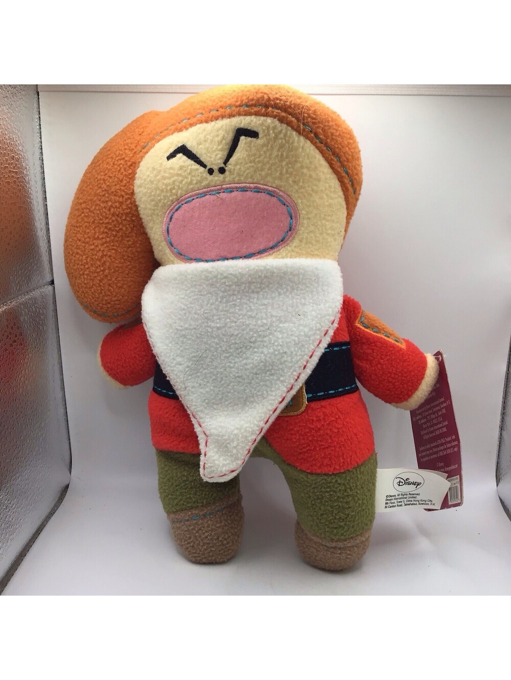 Disney Seven Dwarf Grumpy Pook A Looz Flat Plush Stuffed Toy
